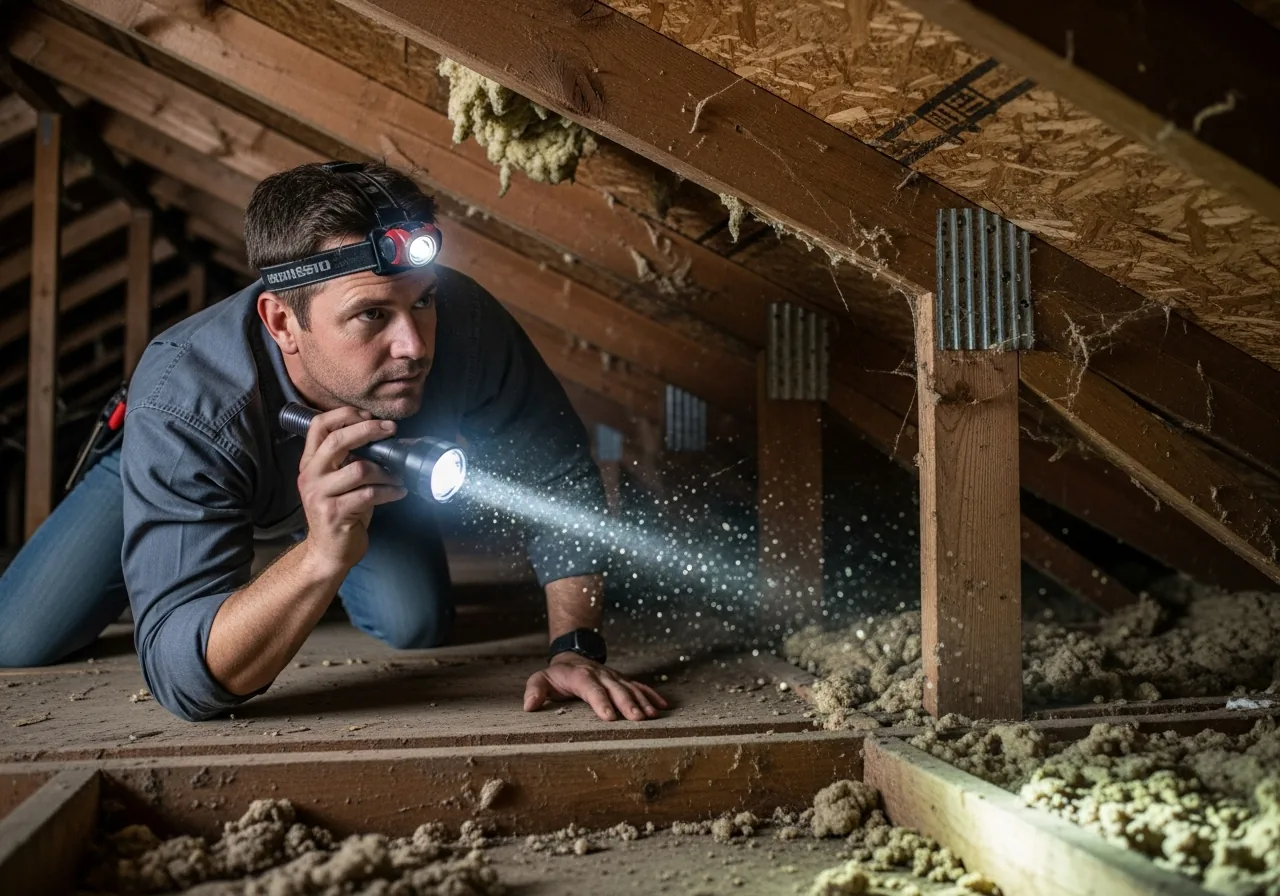 Inspector examining a Bay Area home's systems