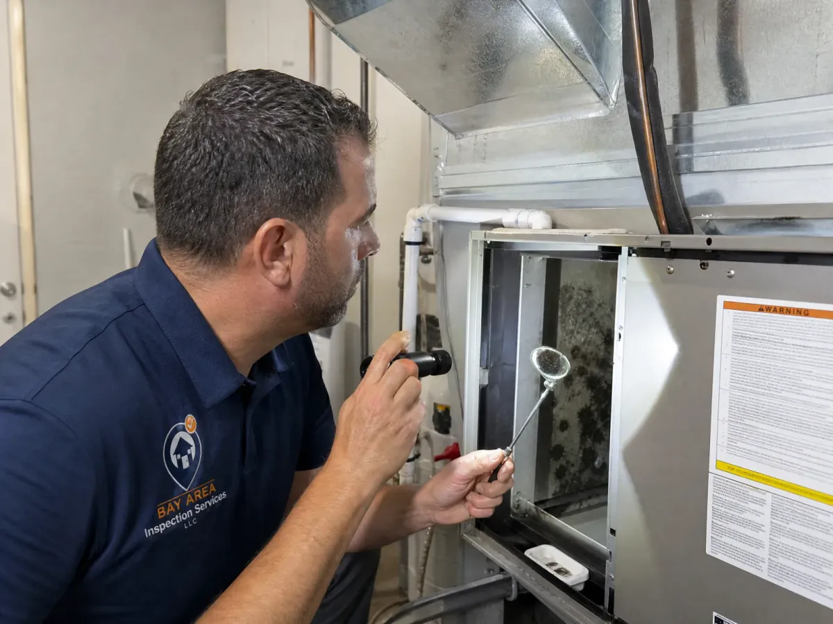 Mold contamination inside HVAC ductwork and air handling equipment — Foster City, CA
